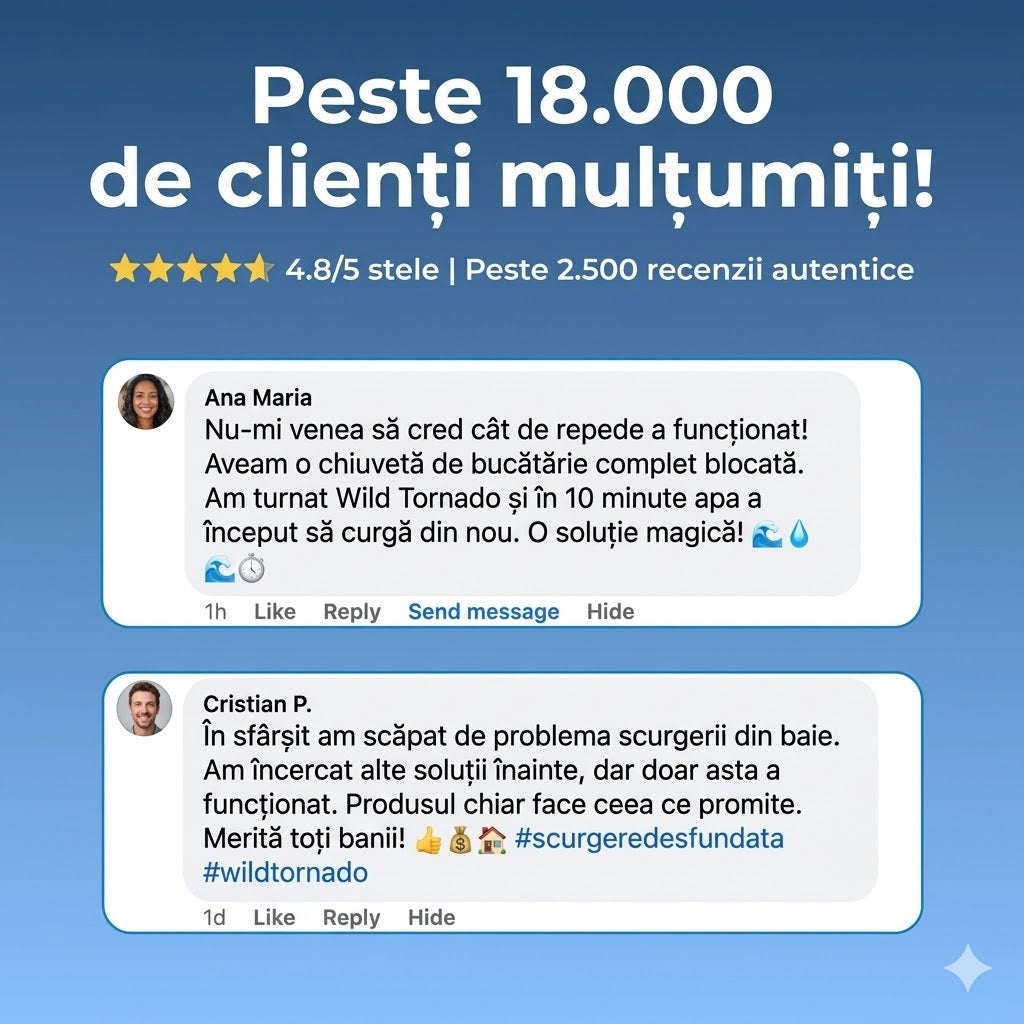 WildTornado™ - Solutie rapida pentru curatarea tevilor
