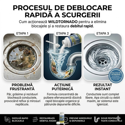 WildTornado™ - Solutie rapida pentru curatarea tevilor