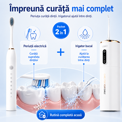 Pachet 2 în 1 - Periuță+Irigator - Rutină Orală Completă
