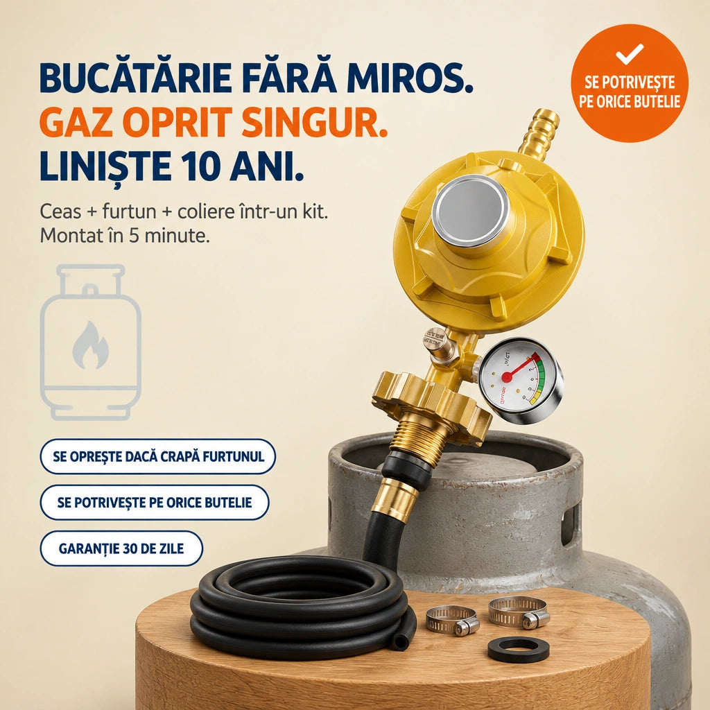 StopGaz™ - Bucătărie fără miros de gaz în 5 minute