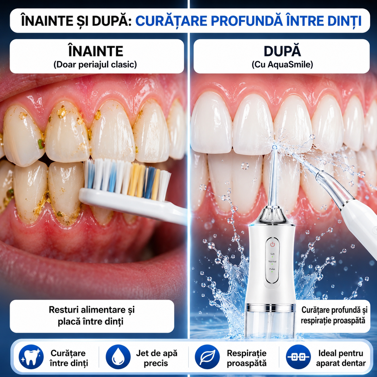 Duș Bucal Portabil AquaSmile™