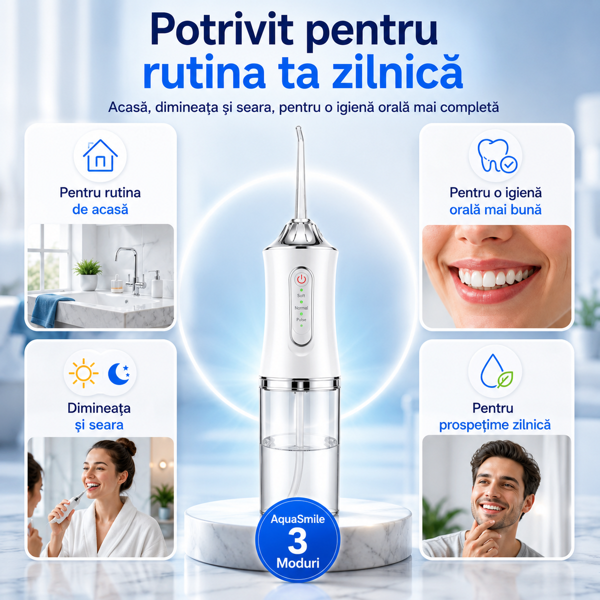 Duș Bucal Portabil AquaSmile™