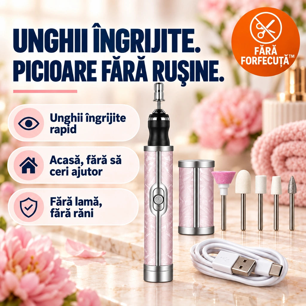 Pilești unghia groasă în 2 minute cu ManiPediPRO™