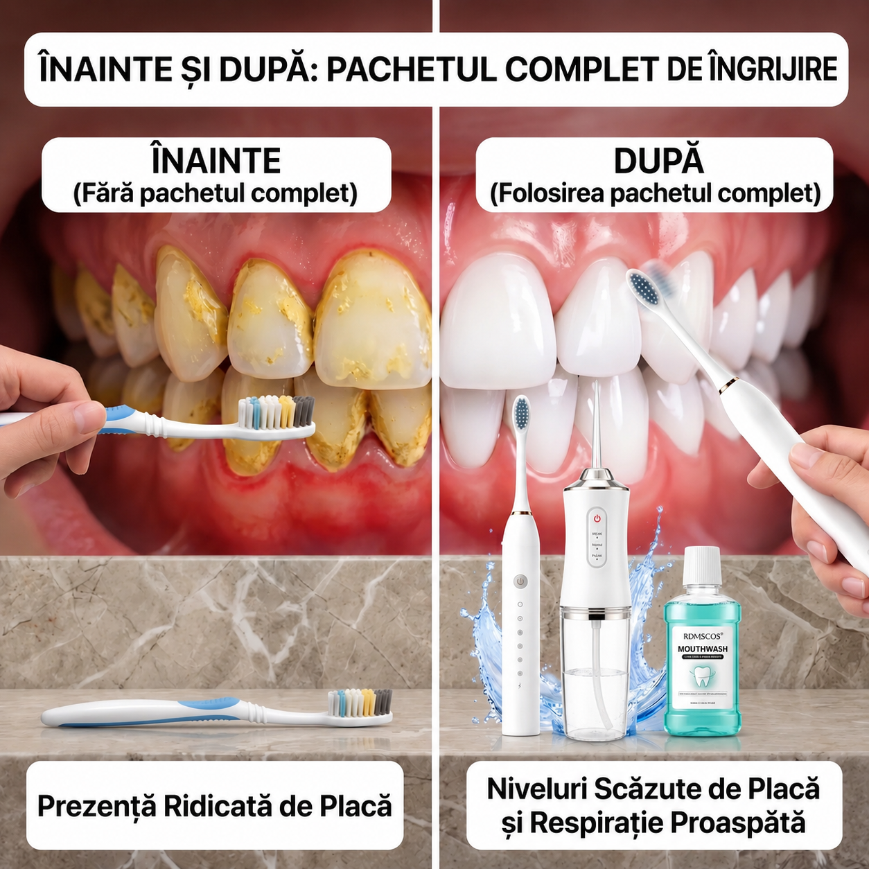 Pachet 2 în 1 - Periuță+Irigator - Rutină Orală Completă