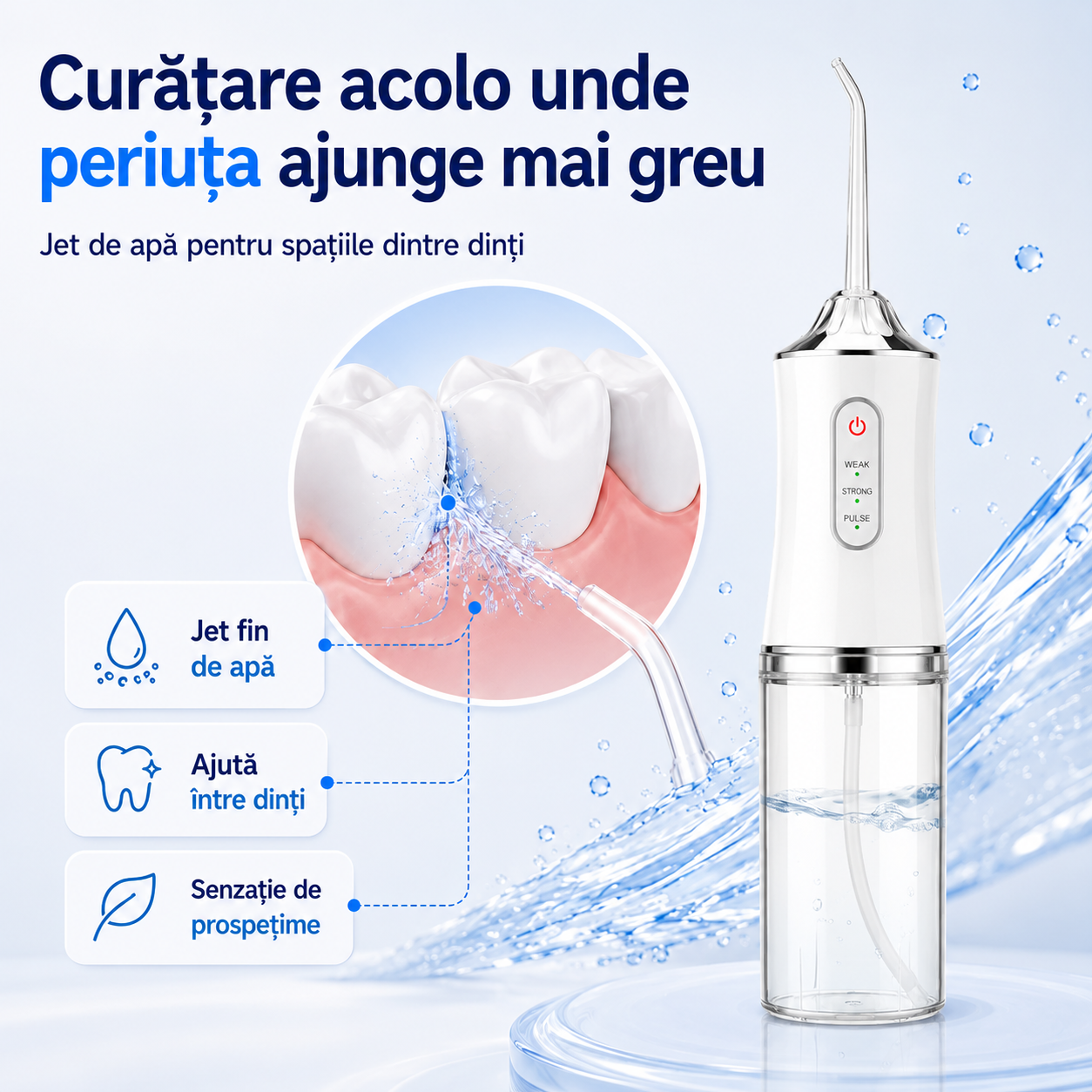 Pachet 2 în 1 - Periuță+Irigator - Rutină Orală Completă
