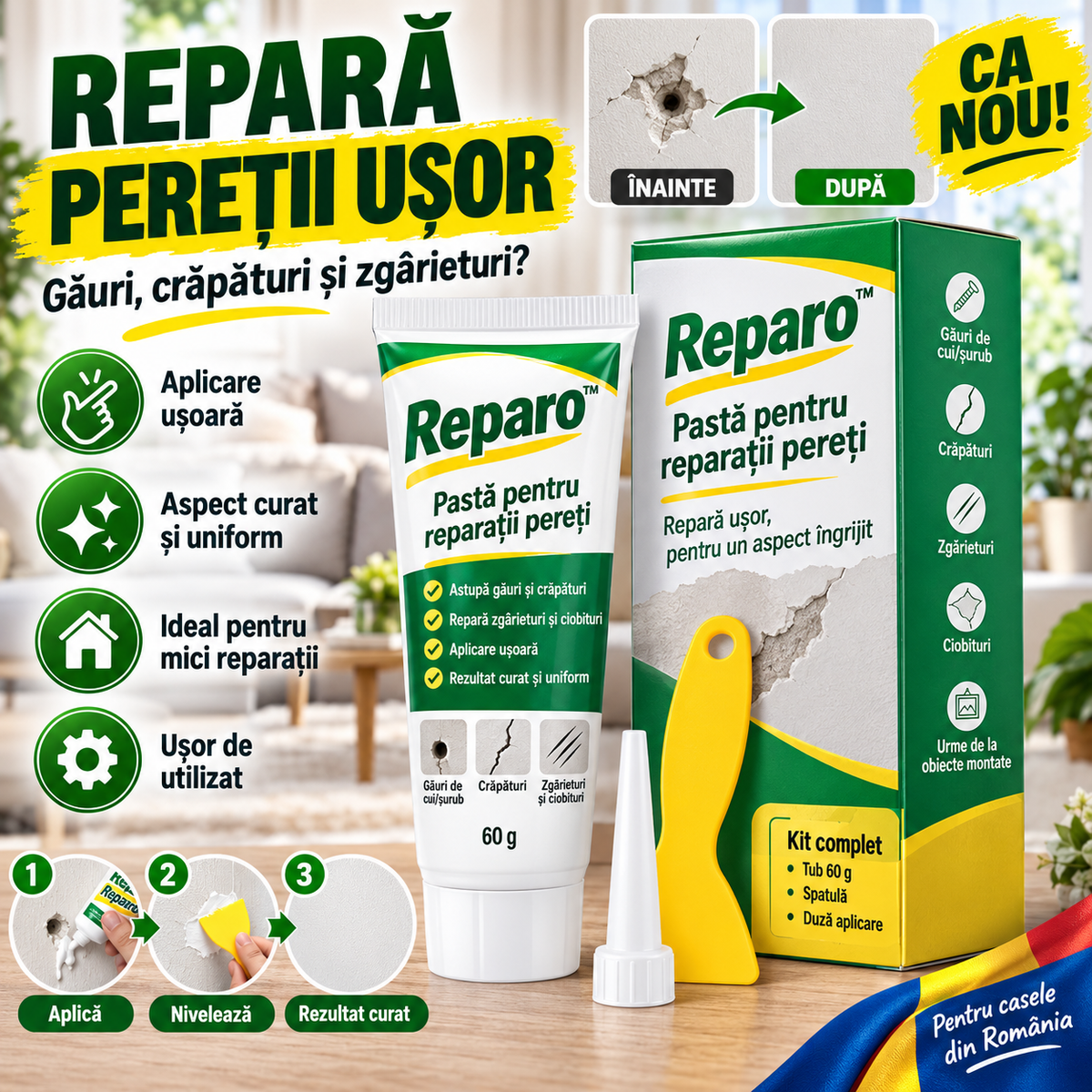 Reparo™ - Pastă Pentru Pereți Mai Îngrijiți